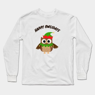 Happy Owlidays v1 Long Sleeve T-Shirt